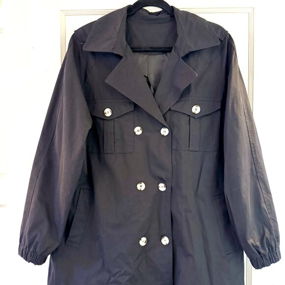 NWOT Zhaovi's Amazon Double Breasted Light Weight Short Trench Coat XL - Picture 1 of 4